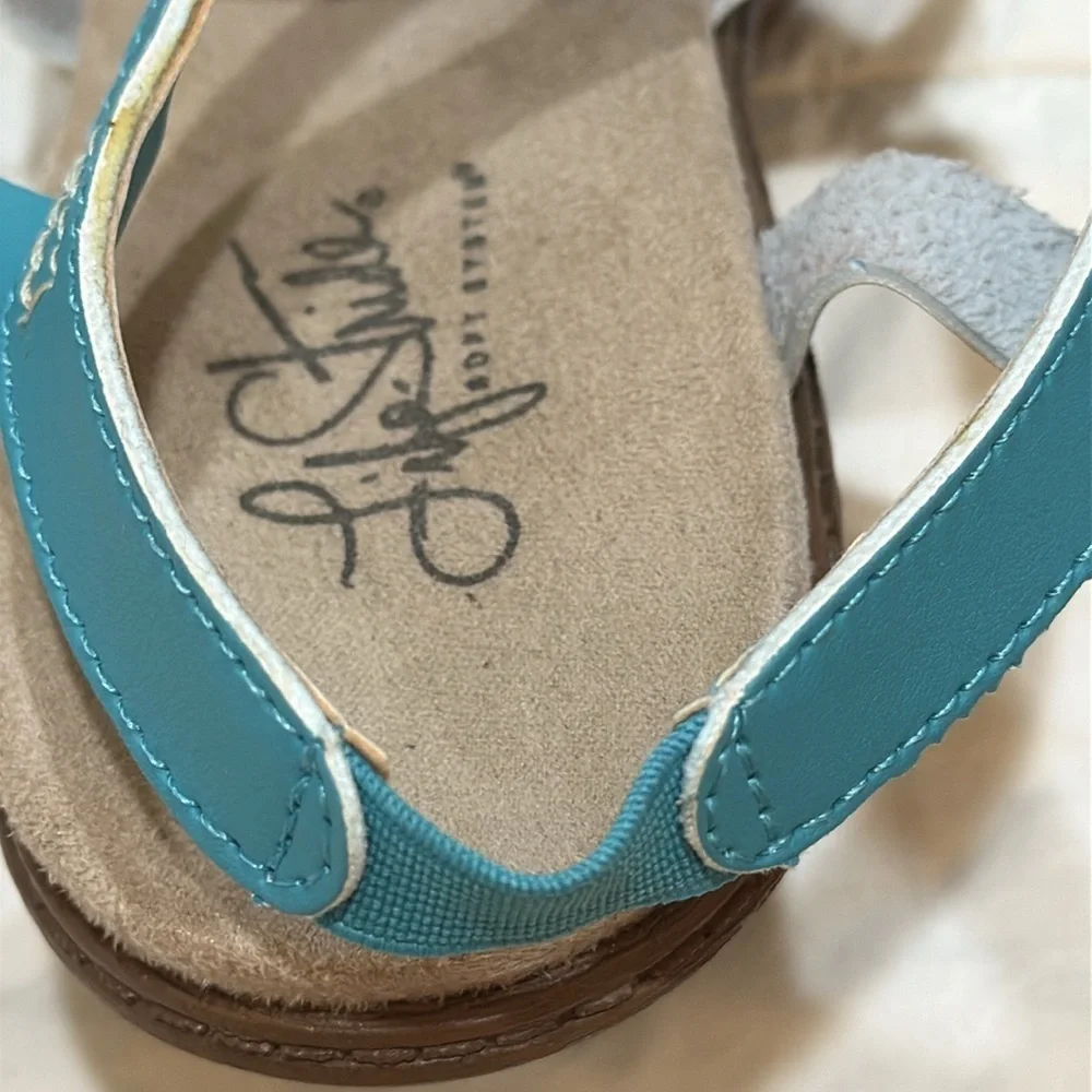 Lifestride Women's turquoise Wedge Sandals Sz 9 - Picture 7 of 7
